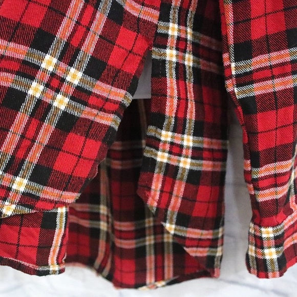 Hippie Rose Red Flannel Button Down Shirt - Picture 4 of 6